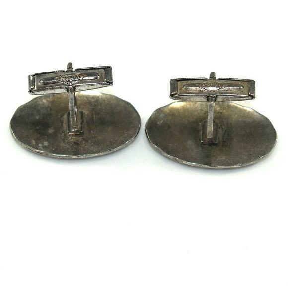 Sarah Coventry Silver Tone Cufflinks Monogram B Vintage 1960s Jewelry - Picture 8 of 8